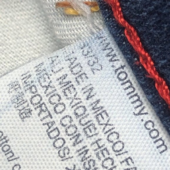 VINTAGE MENS TOMMY HILFIGER SLIM STRAIGHT JEANS 33x32 🇺🇸 - Picture 9 of 12